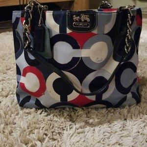 Coach multi colored bag
